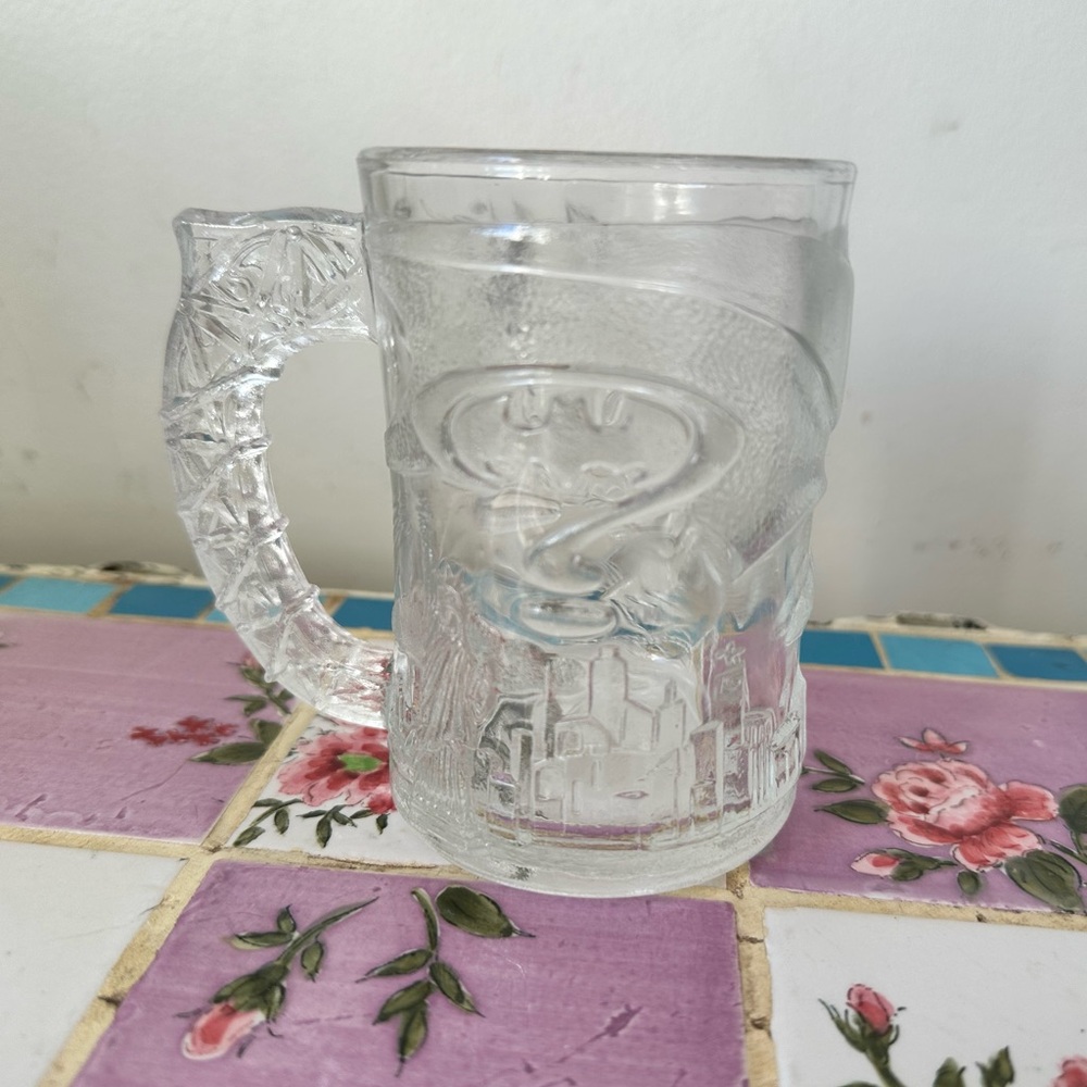 Vintage McDonalds Batman Glass Cup Made in France